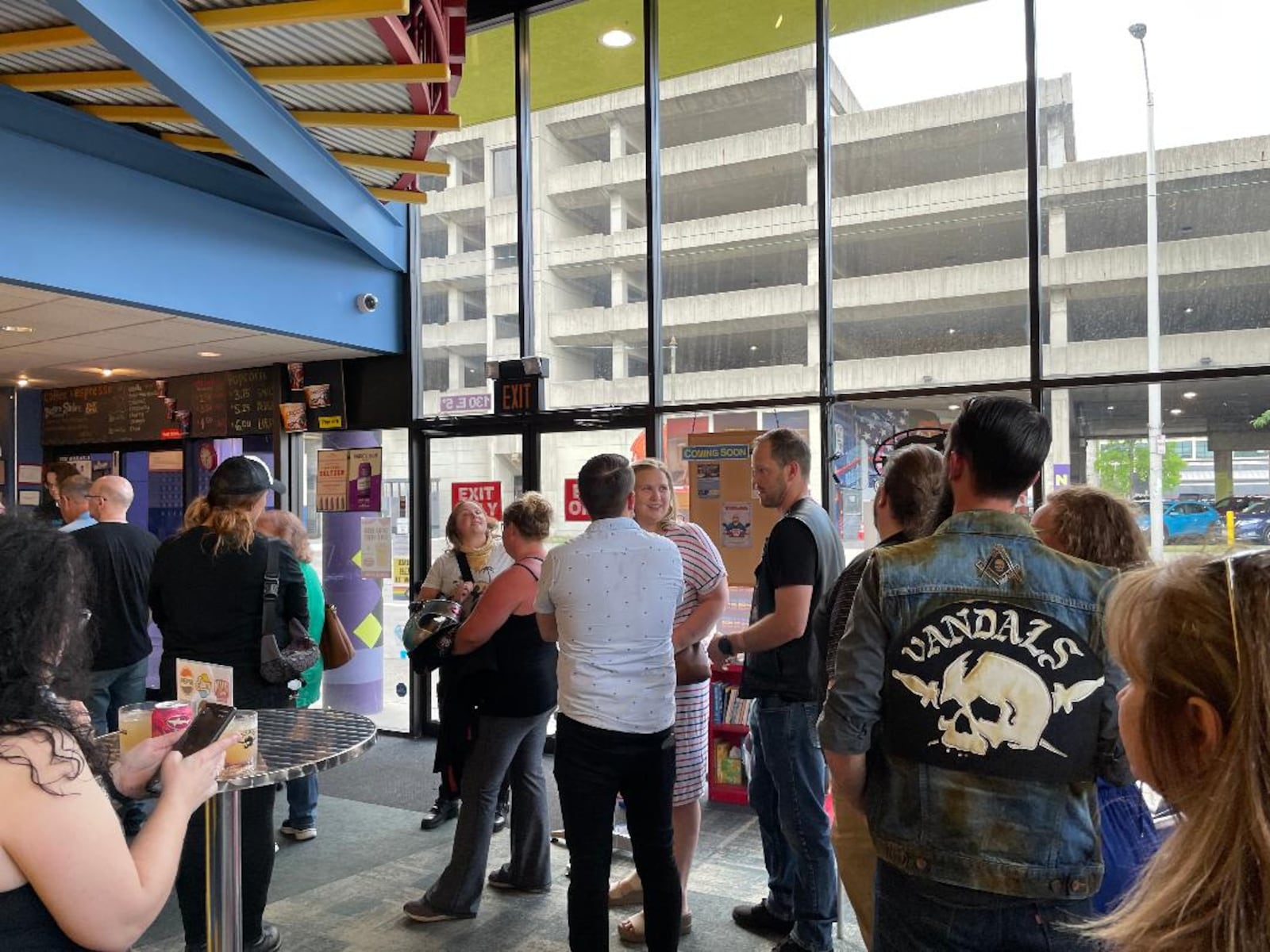 The Neon lobby buzzes with anticipation as "The Bikeriders" premieres June 19. PHOTO BY RUSSELL FLORENCE JR.