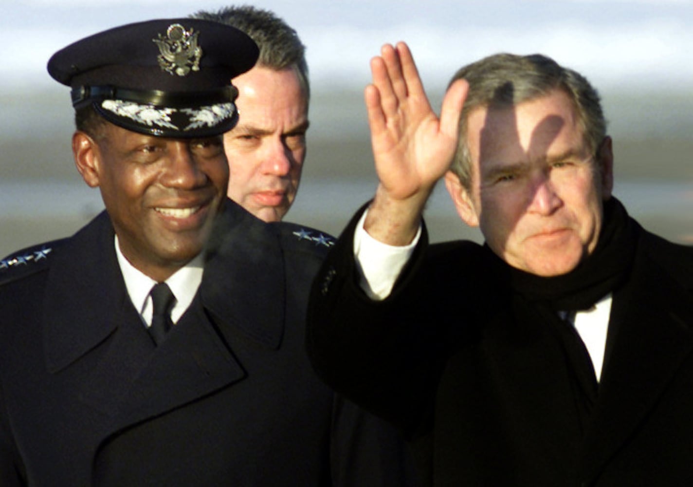 President George W. Bush signing No Child Left Behind Act at Hamilton High School Jan. 8, 2002.