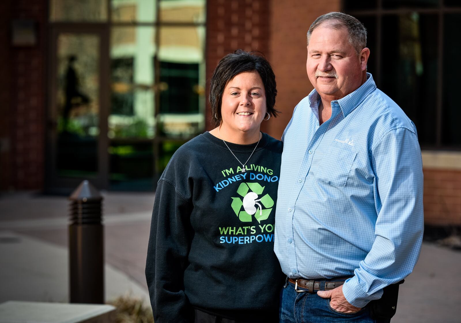 Kelly McDaniel, a prep nurse at Atrium Medical Center, and her husband Lyle McDaniel are both kidney donors. Lyle donated a kidney in 2011 to Kelly's mother, Carolyn O'Neal. Kelly donated a kidney in 2016 to a doctor in her hometown in Kentucky. NICK GRAHAM/STAFF