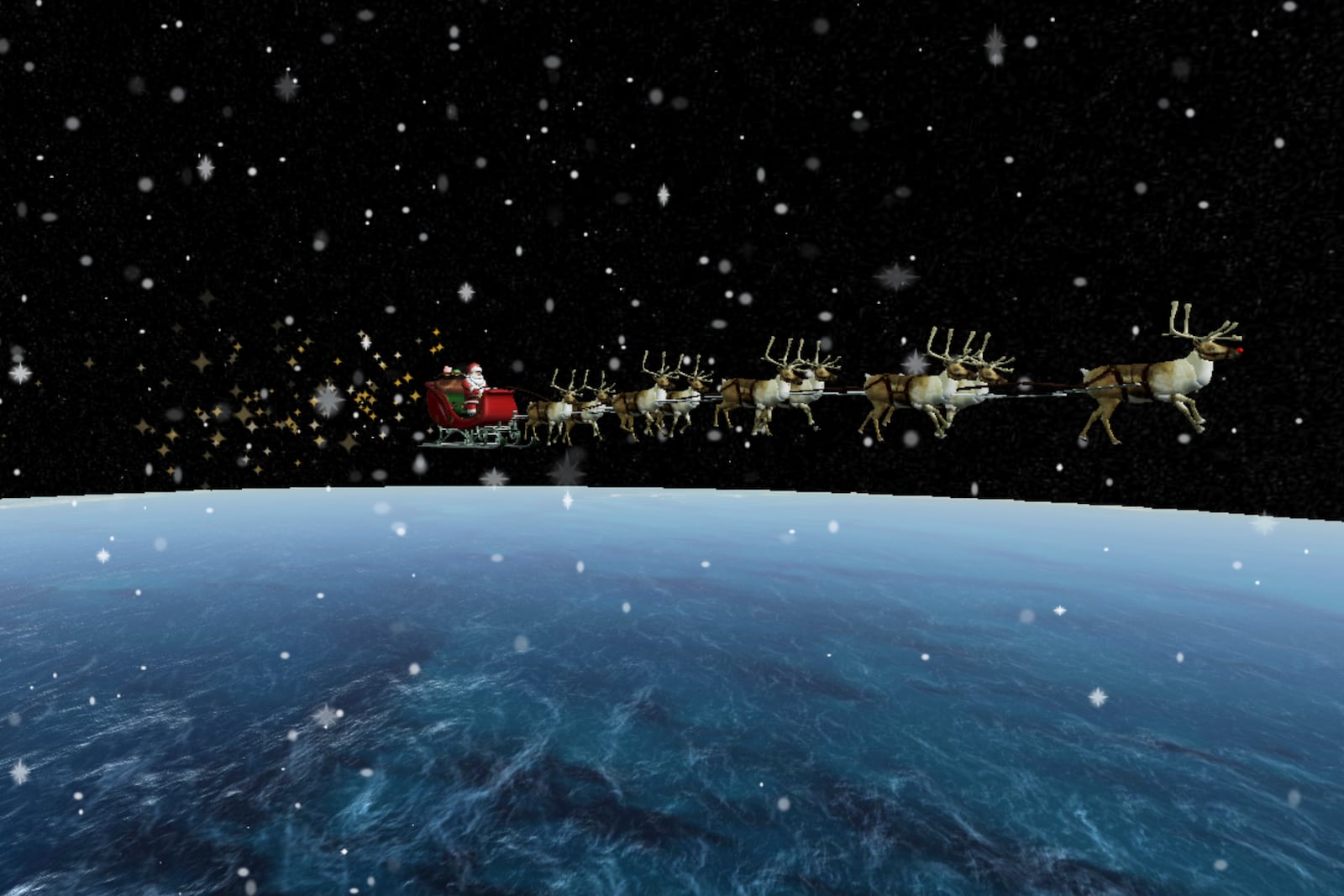 FILE - This image provided by NORAD — the North American Aerospace Defense Command, responsible for monitoring and defending the skies above North America — shows NORAD's Santa Tracker. (NORAD via AP, File)