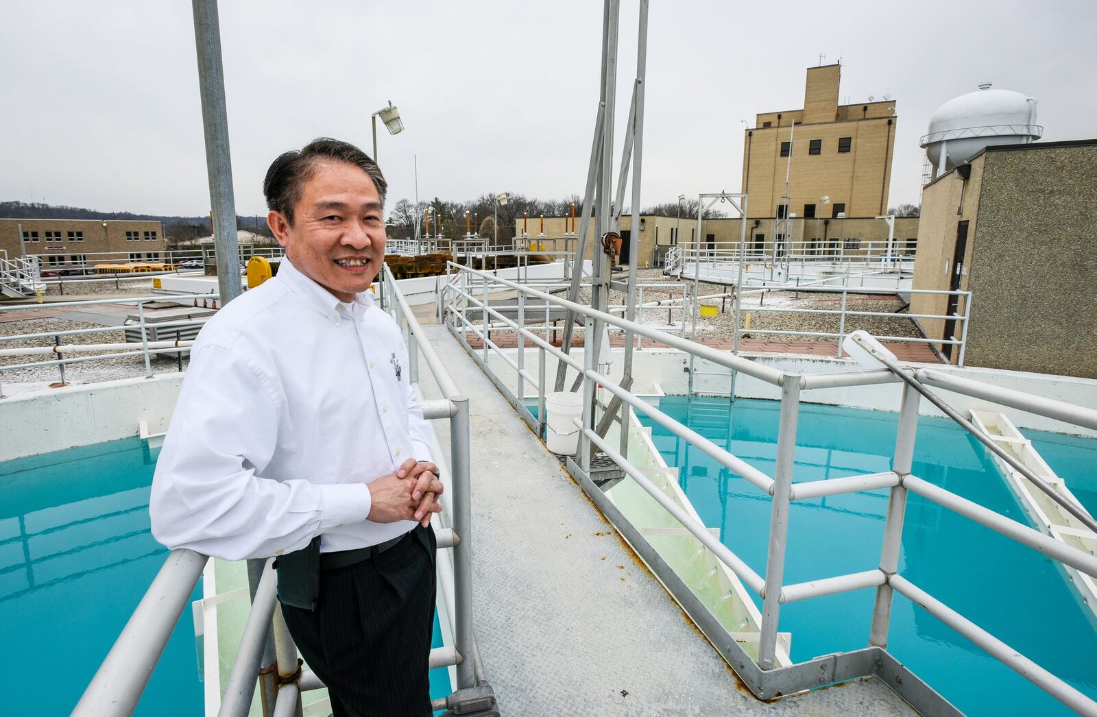 John Bui, superintendent for Hamilton South Water Treatment Plant. The plant produces about 15.5 millions gallons a day with the capacity to produce up to 40 million gallons a day if needed. NICK GRAHAM/STAFF