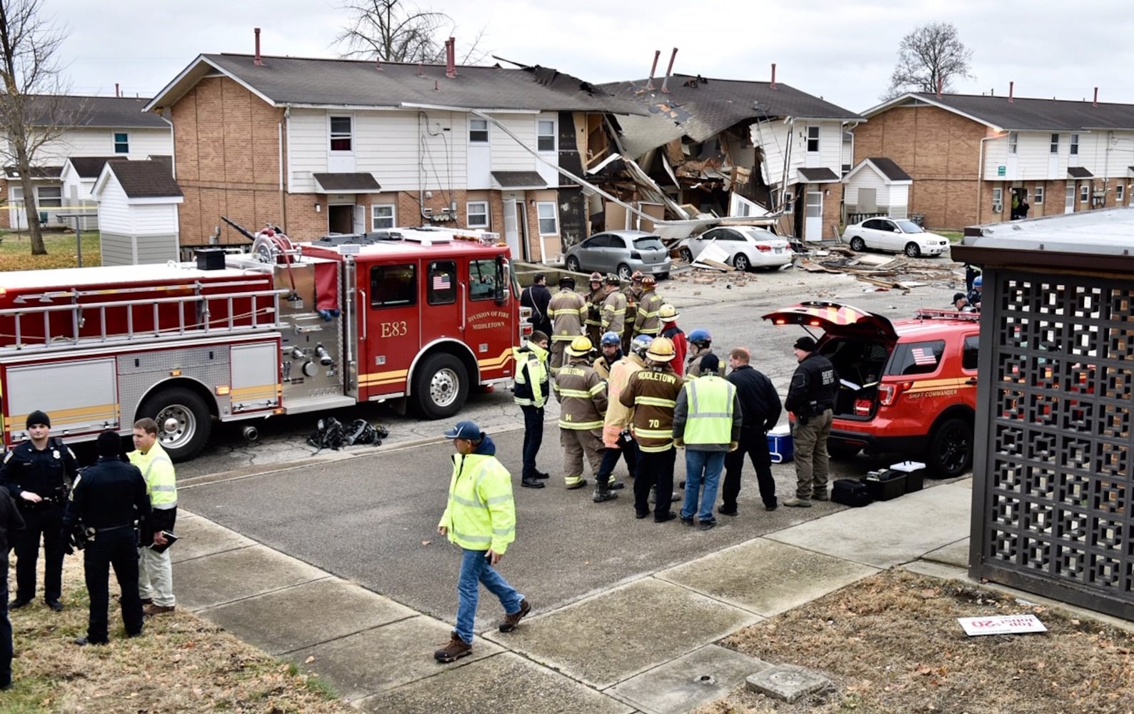 PHOTOS: Middletown apartment building collapse injures 1