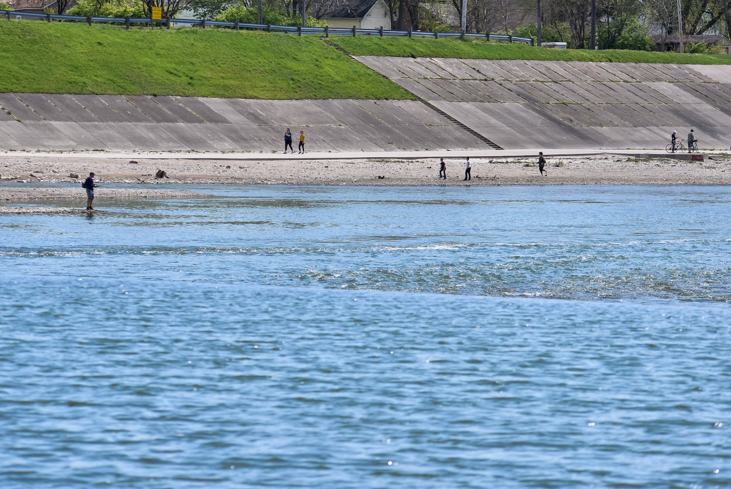 People enjoy the Spring weather in Hamilton