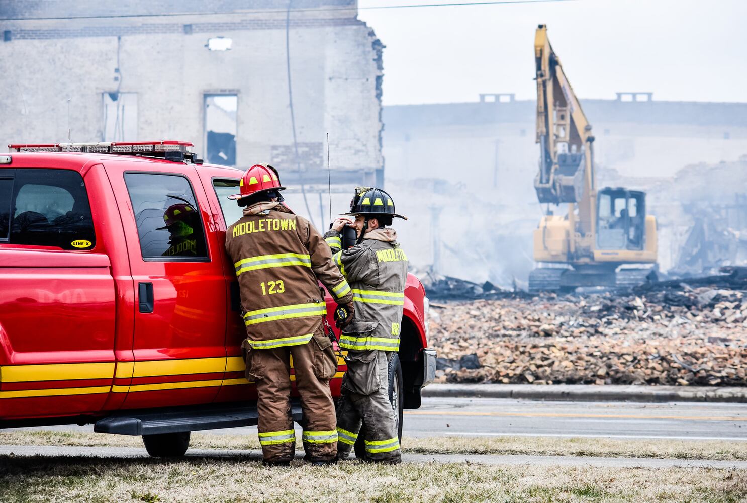 PHOTOS: Aftermath of huge New Year’s Day warehouse fire in Middletown