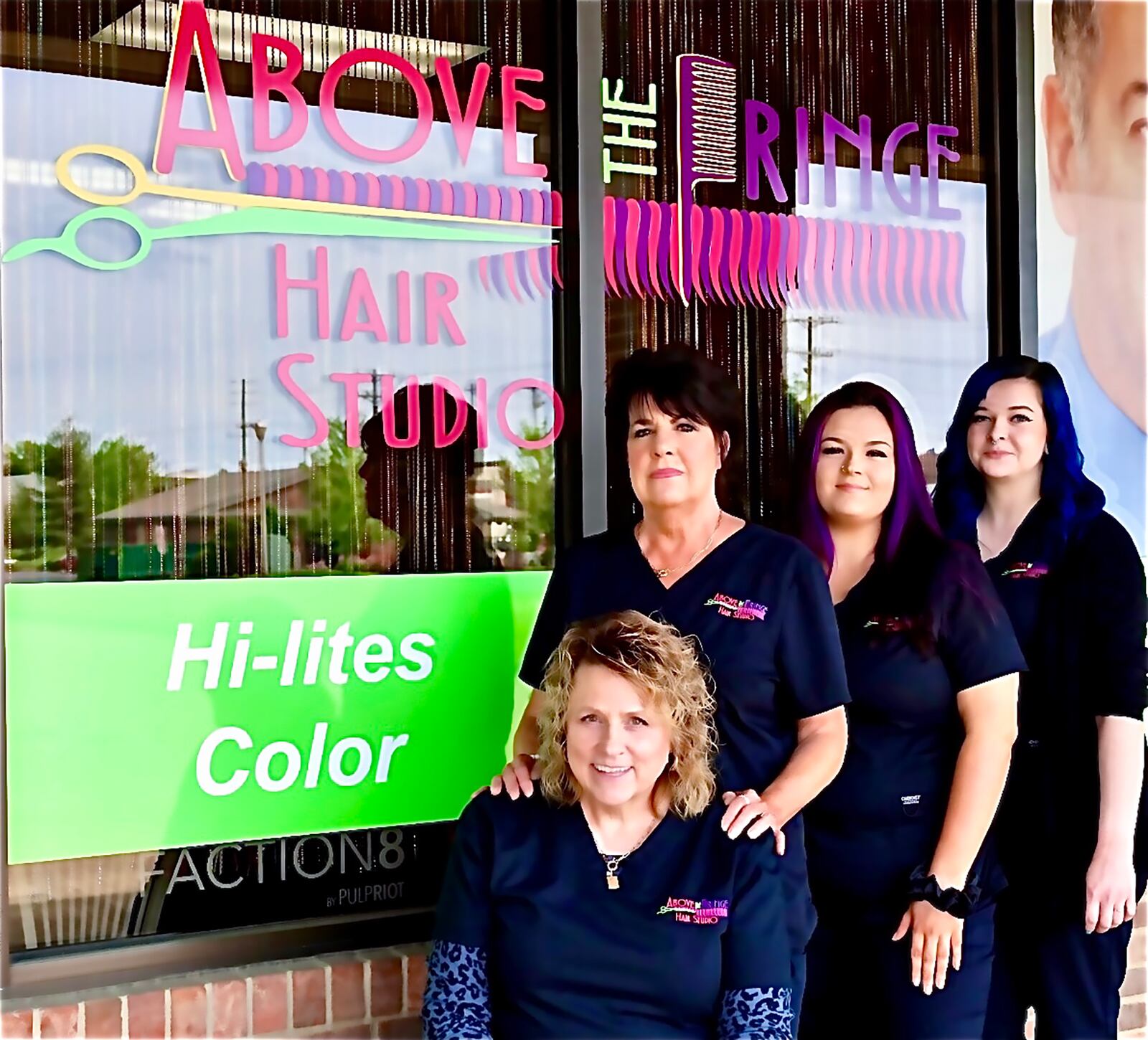 Brenda Morrow, seated, is seen at her salon Above the Fringe with her staff in 2024.
Behind her are (left to right) Cathy Kenney, Lyndsey Haggard and Sarah Davis. CONTRIBUTED