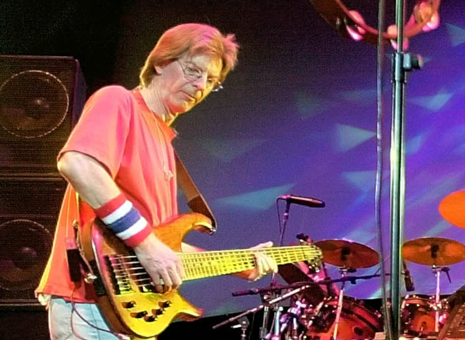 FILE - Phil Lesh, of The Grateful Dead, performs during a reunion concert in East Troy, Wis. on Aug. 3, 2002. (AP Photo/Morry Gash, File)