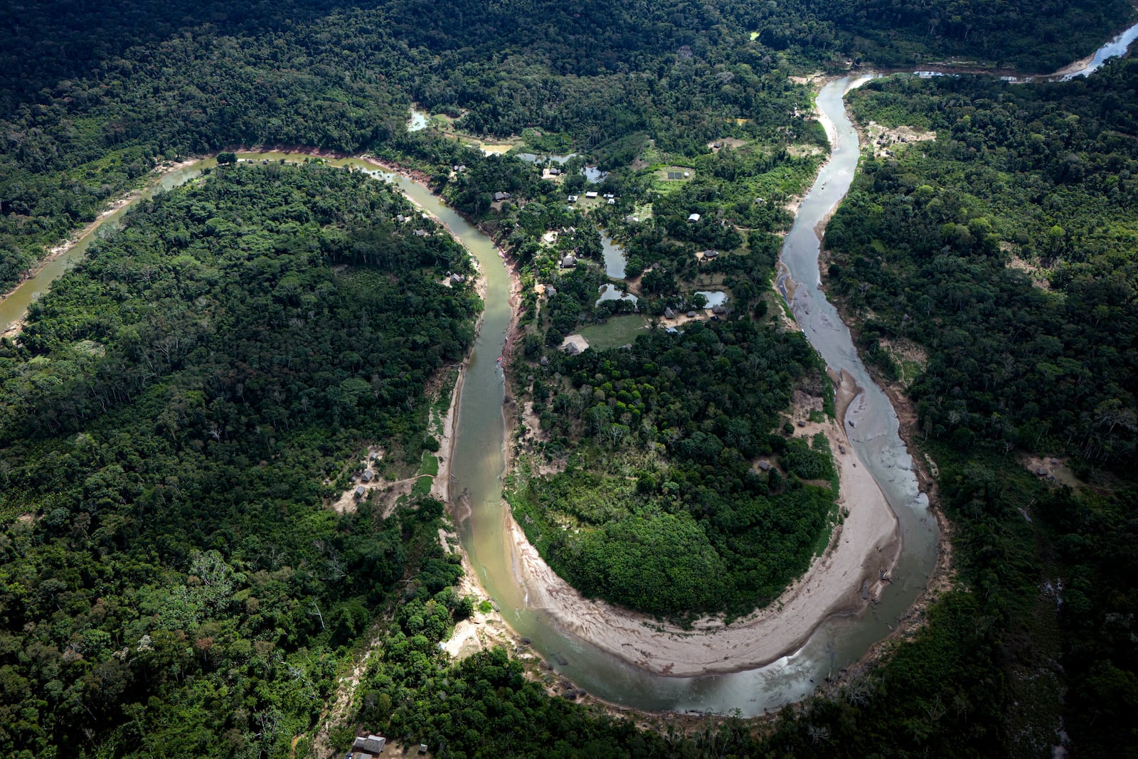 FILE - Ashaninka's territory sits along the winding Amonia River in Acre state, Brazil, June 22, 2024. (AP Photo/Jorge Saenz, File)