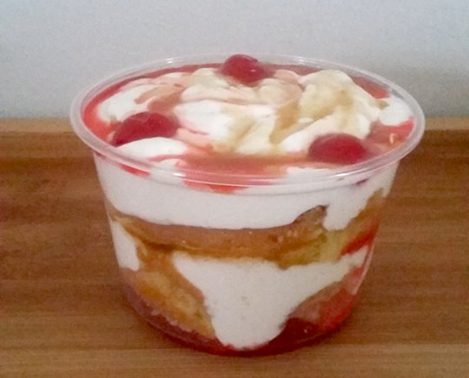 Bridgette's Cakes & Pastries owner Bridgette Rodgers launched her food truck trailer in fall of 2018. A strawberry shortcake cheesecake  dessert cup is pictured.