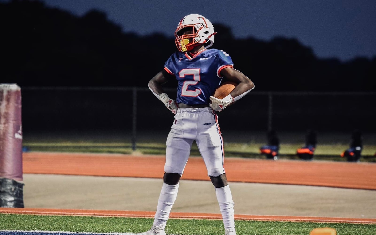 Talawanda's Demetrius Morris-Williams celebrates after scoring a touchdown last season. Jordan Phillips/CONTRIBUTED