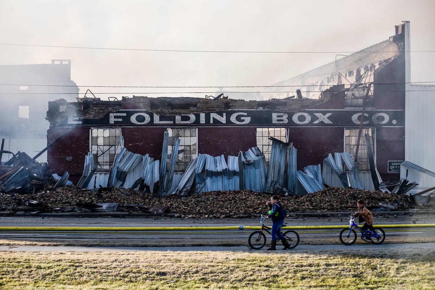 PHOTOS: Large fire at old Middletown Paperboard building on New Year’s Day