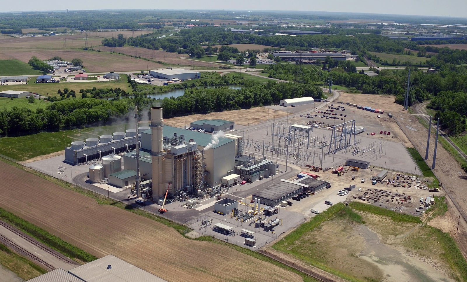 Construction has finished on NTE Energys Middletown Energy Center. The natural gas-fueled power plant represents more than a $600 million investment for the city. The facility will be able to generate 475 megawatts of electricity, enough energy for 400,000 homes, according to company officials.   TY GREENLEES / STAFF