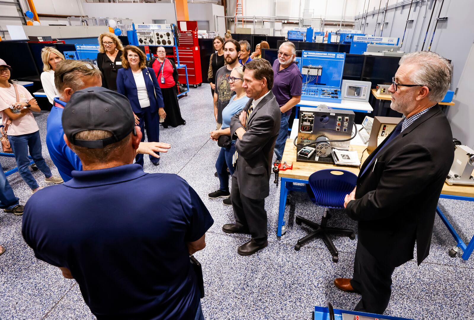 Butler Tech held a ribbon cutting for the adult education Robotics lab and Industrial Maintenance Technology lab at their LeSourdsville campus Wednesday, Aug. 21, 2024. NICK GRAHAM/STAFF