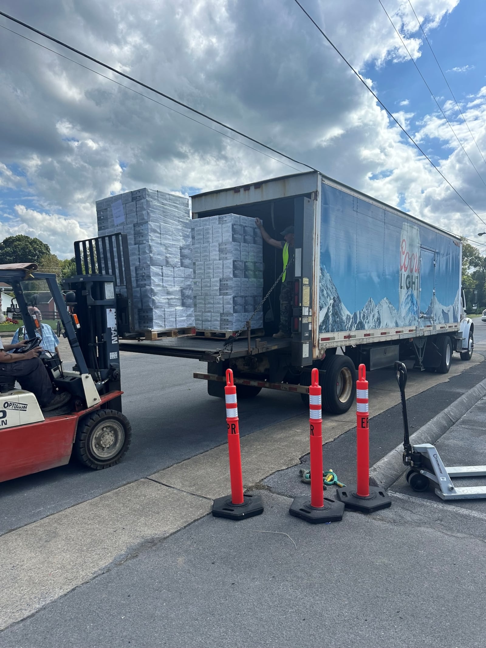 Molson Coors, with a brewery located in Trenton, has donated almost 280,000 cans of fresh water to help the residents living in Tampa and St. Petersburg, Fla.; Kingsport, Tenn.; and Asheville and Hickory in North Carolina, the company said in a release. SUBMITTED PHOTO