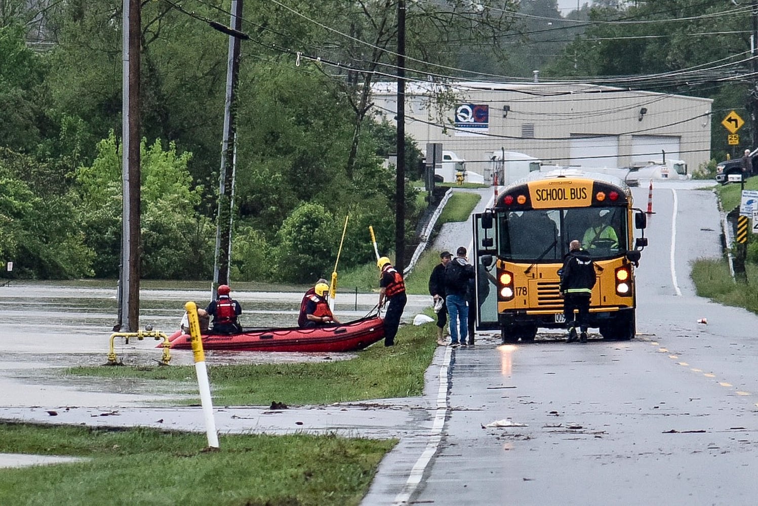 West Chester businesses evacuated due to high water