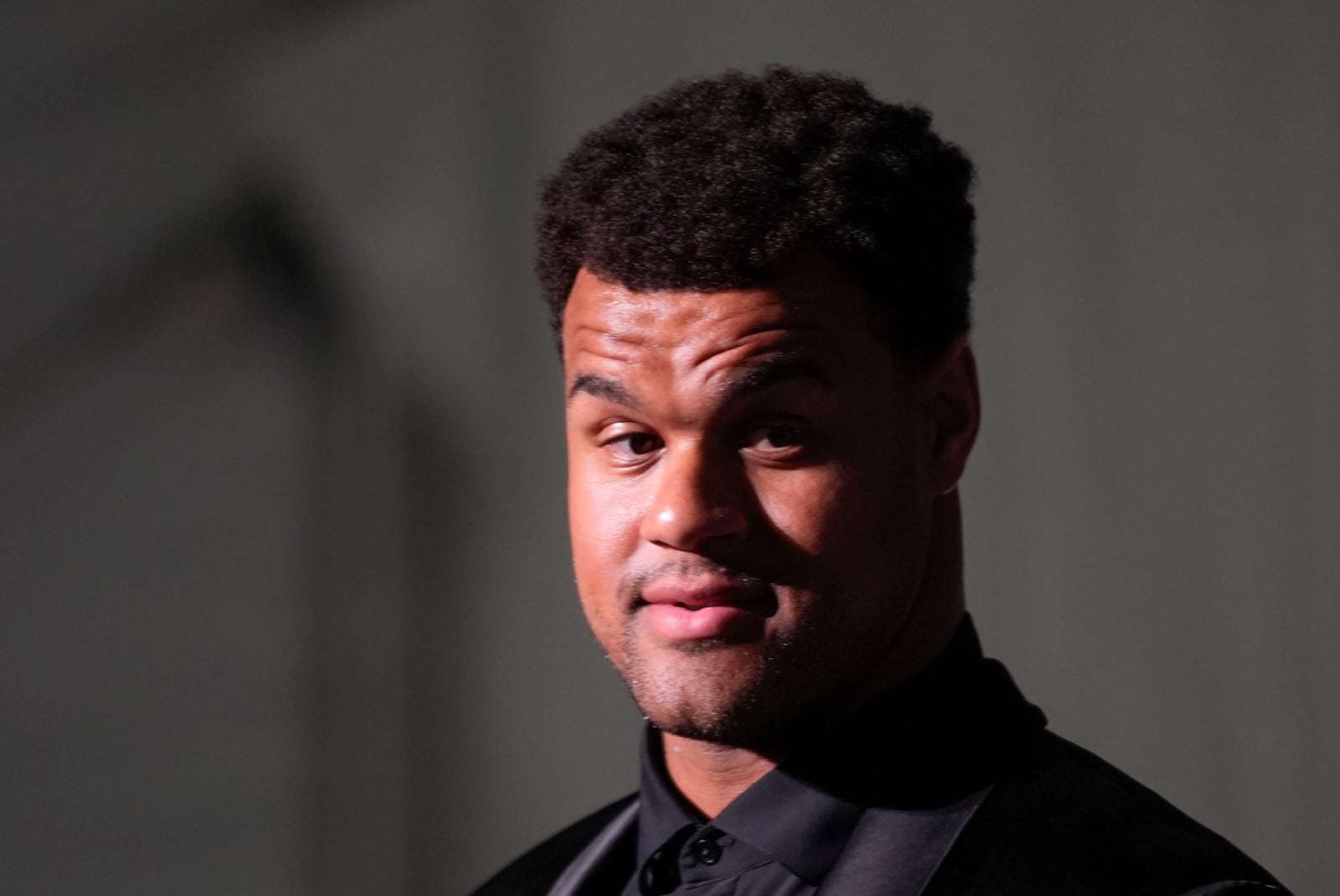 Jacksonville Jaguars defensive lineman Arik Armstead talks to media after receiving the Walter Payton Man of the Year award at the NFL Honors award show ahead of the Super Bowl 59 football game, Thursday, Feb. 6, 2025, in New Orleans. (AP Photo/Gerald Herbert)