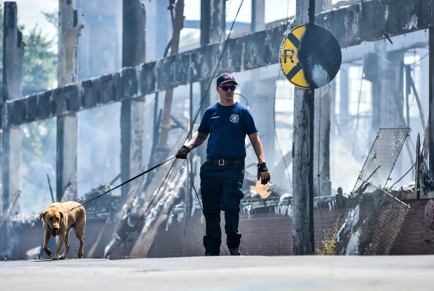 Aftermath of massive warehouse fire in Hamilton