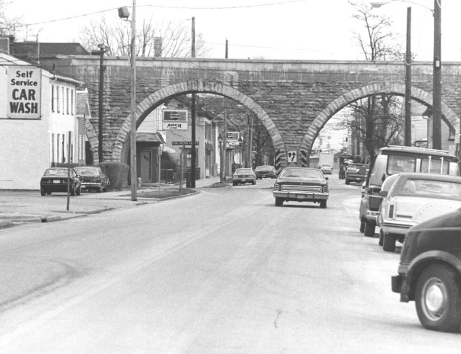 Arches along B Street. Journal-News file photo