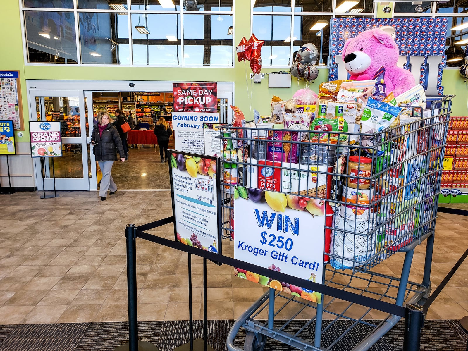 The new Kroger Marketplace at Crossings of Beckett on Princeton Glendale Road near Tylersville Road in West Chester Township opened Thursday morning, Jan. 31, 2019 replacing the old Kroger location just up the street. NICK GRAHAM/STAFF