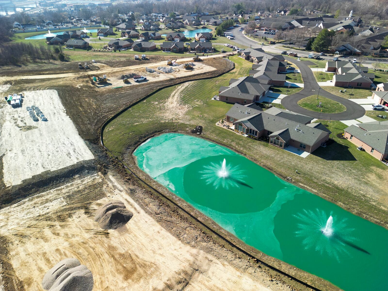 In addition to expanding with more housing units, Berkeley Square retirement community is updating some existing underutilized space to create The Landing. The Landing will include a pavilion for gatherings, pickleball and shuffleboard courts and an indoor/outdoor lounge area. NICK GRAHAM/STAFF