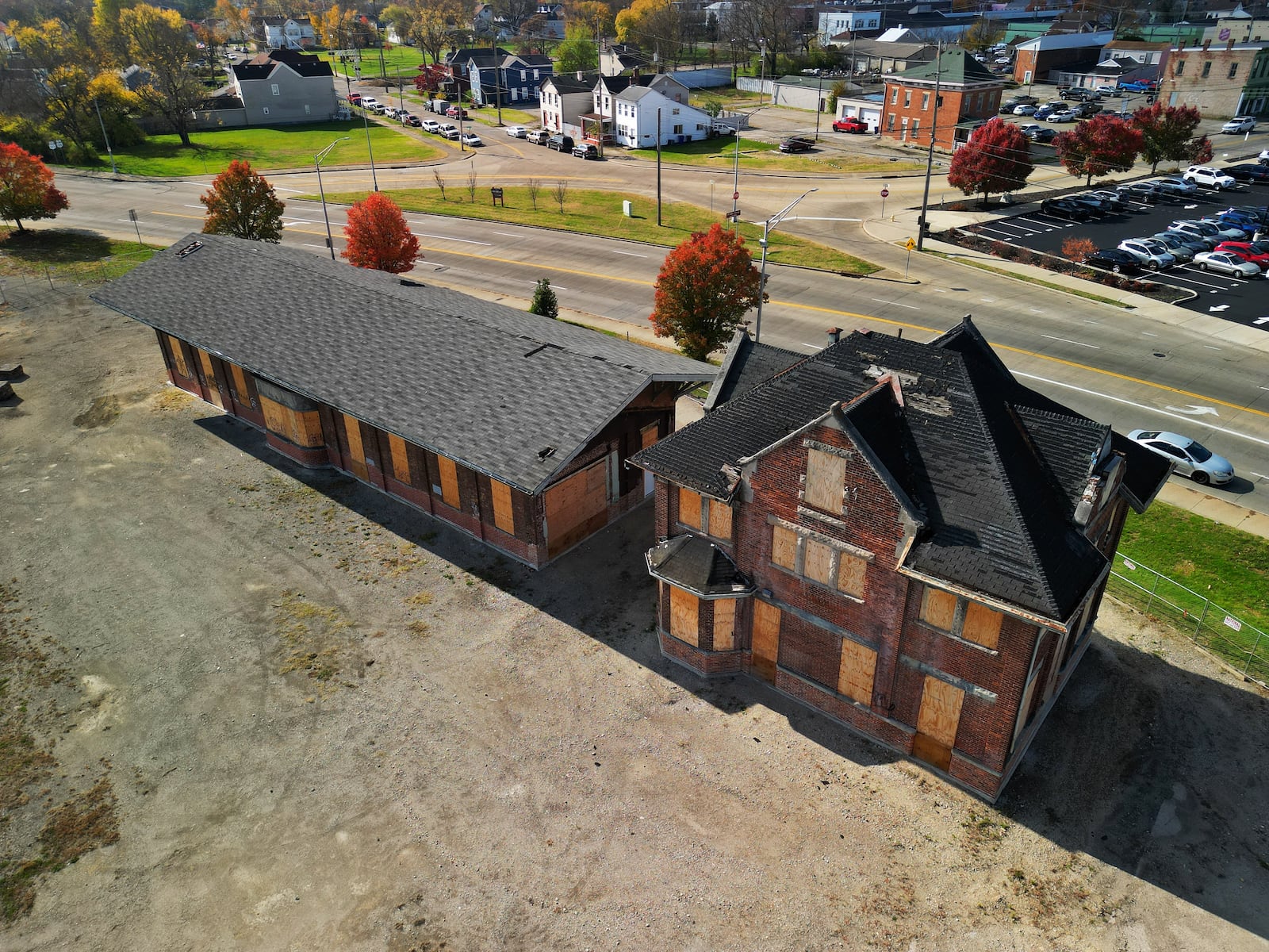 The roof and foundation, along with other things, of the relocated CSX buildings will be repaired over the next few months. It's expected to be completed in April 2024. NICK GRAHAM/STAFF