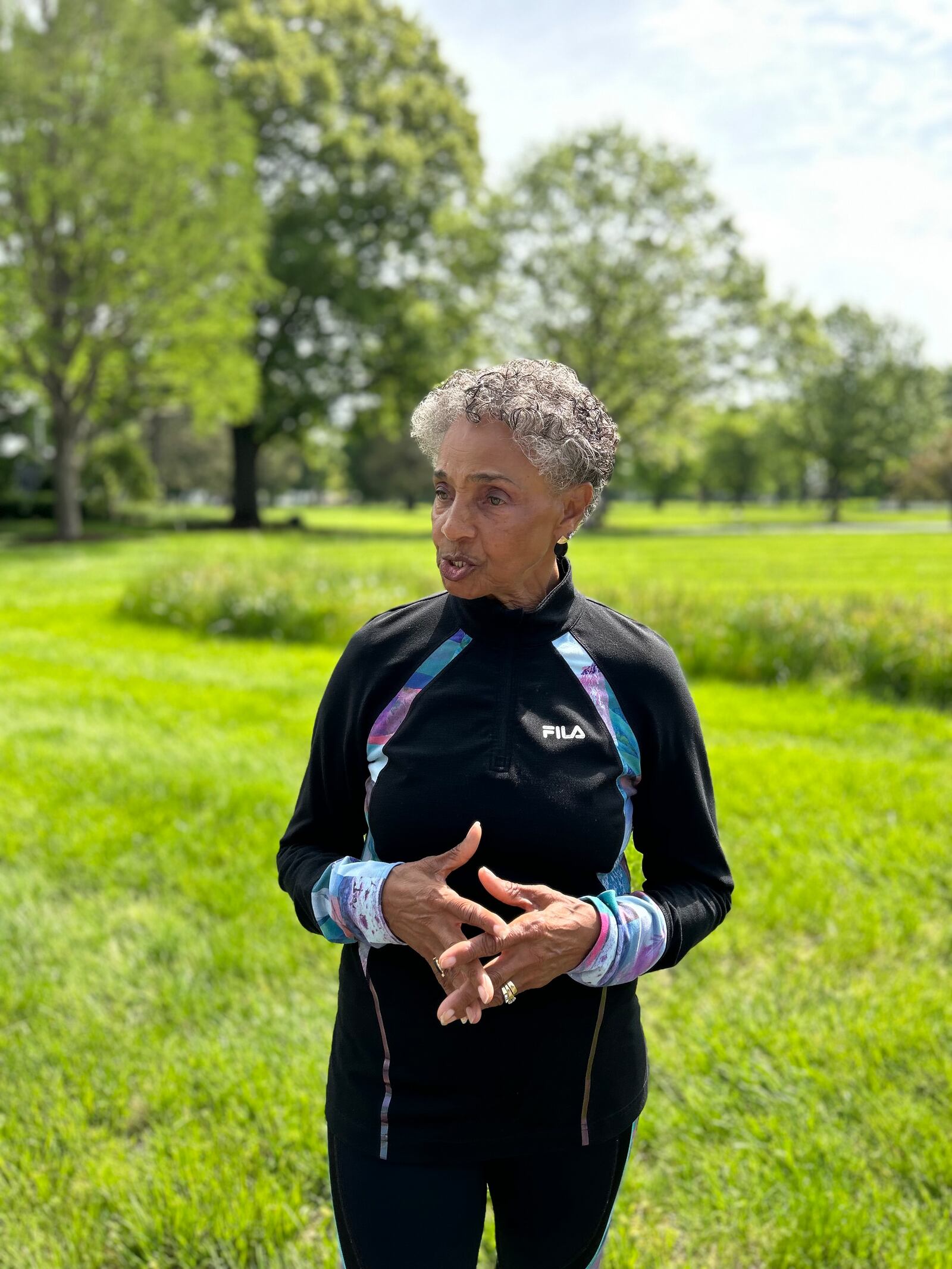 Leonora Keeton, 75, of Franklin, will be running in her 11th Hospice Care of Middletown Mother's Day 5K Sunday at Woodside Cemetery and Arboretum. Her late husband, Ashford "Buster" Keeton, received hospice services while he was battling prostate cancer. RICK McCRABB/STAFF