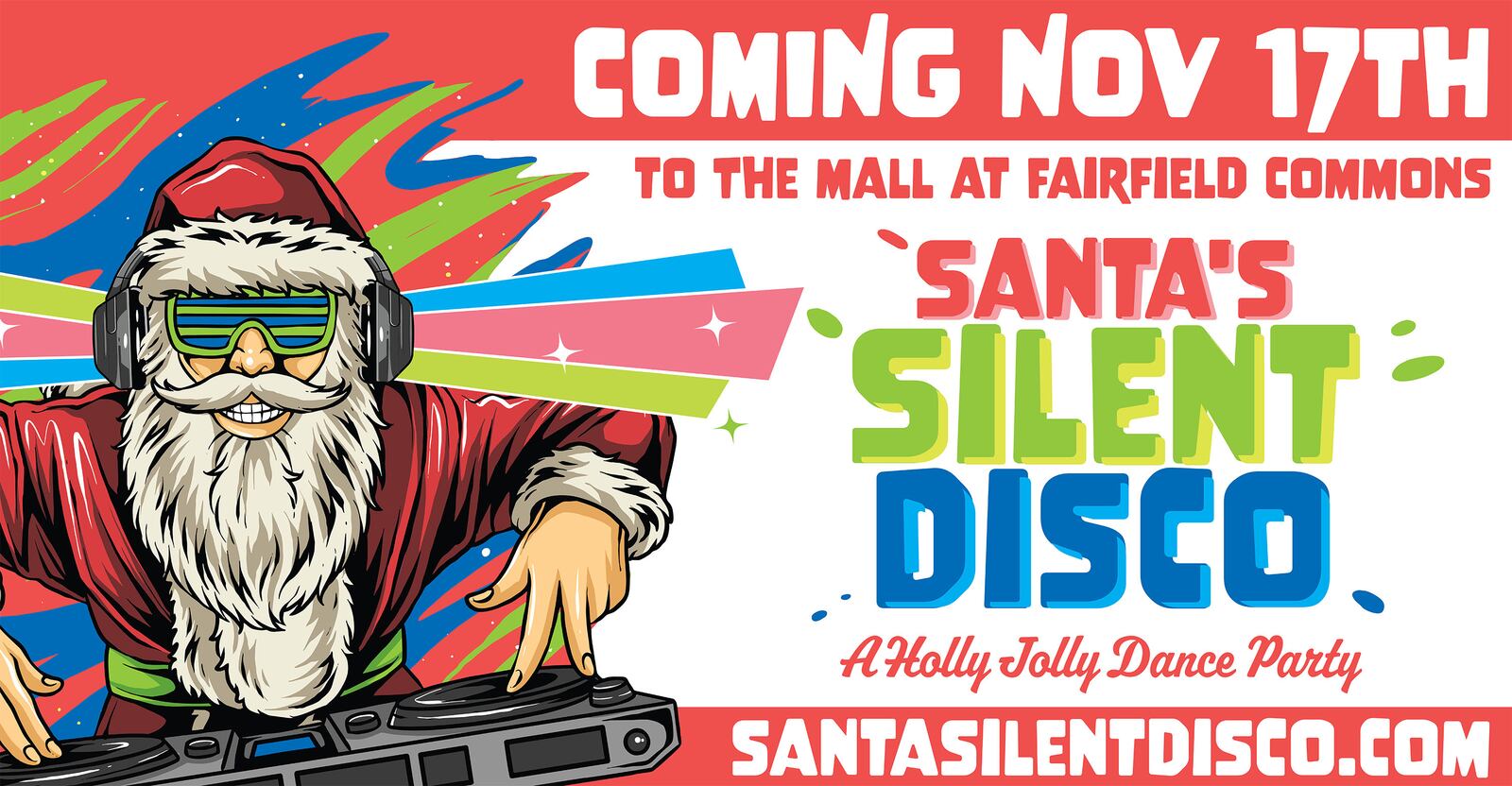 The banner of Santa's Silent Disco that can be found on Facebook. CONTRIBUTED