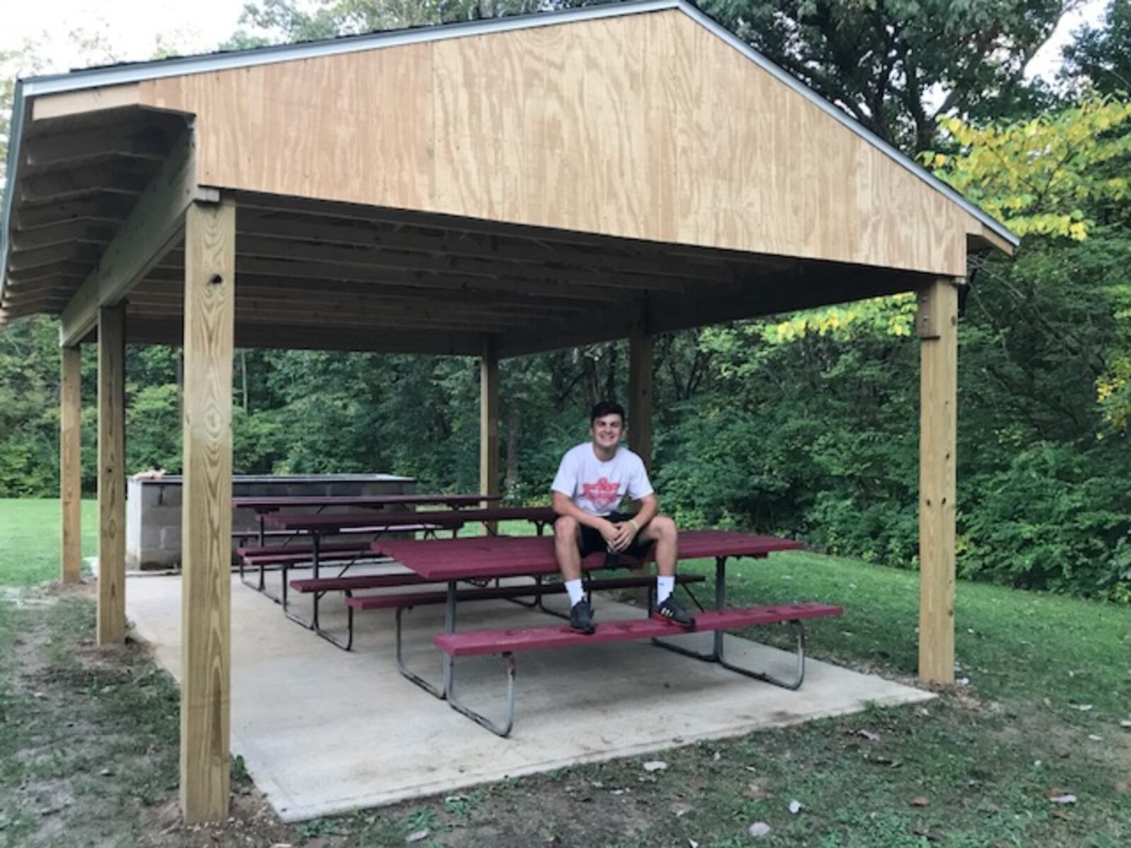 Austin Vanoss, completed his Eagle Scout project in December, building a picnic shelter at the Fairfield Civitan Club. His Court of Honor was held at the Civitan Club on Feb. 3