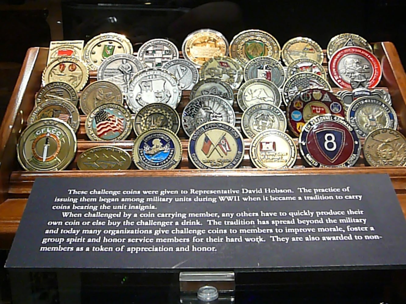 Dave Hobson military challenge coins