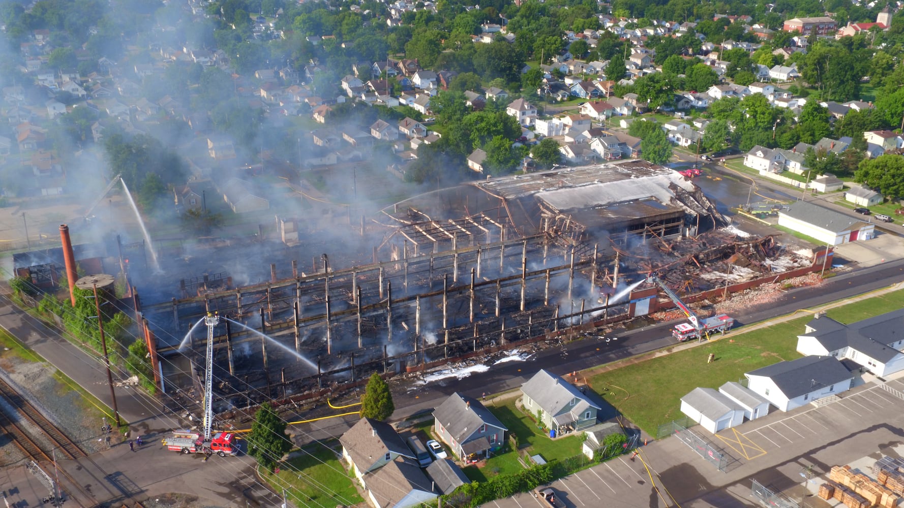 PHOTOS: Crews battle massive warehouse fire in Hamilton