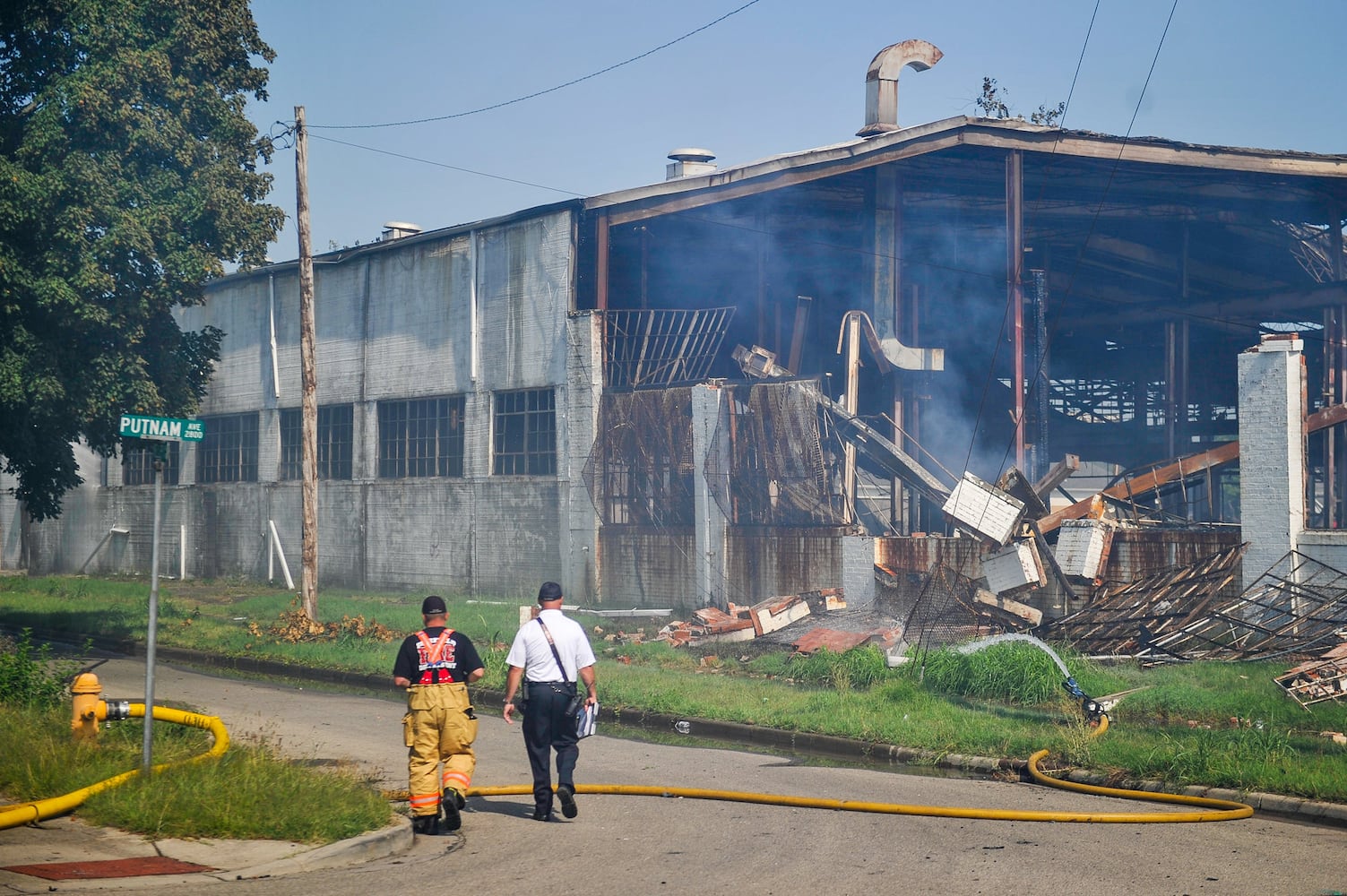 Aftermath of massive warehouse fire in Hamilton