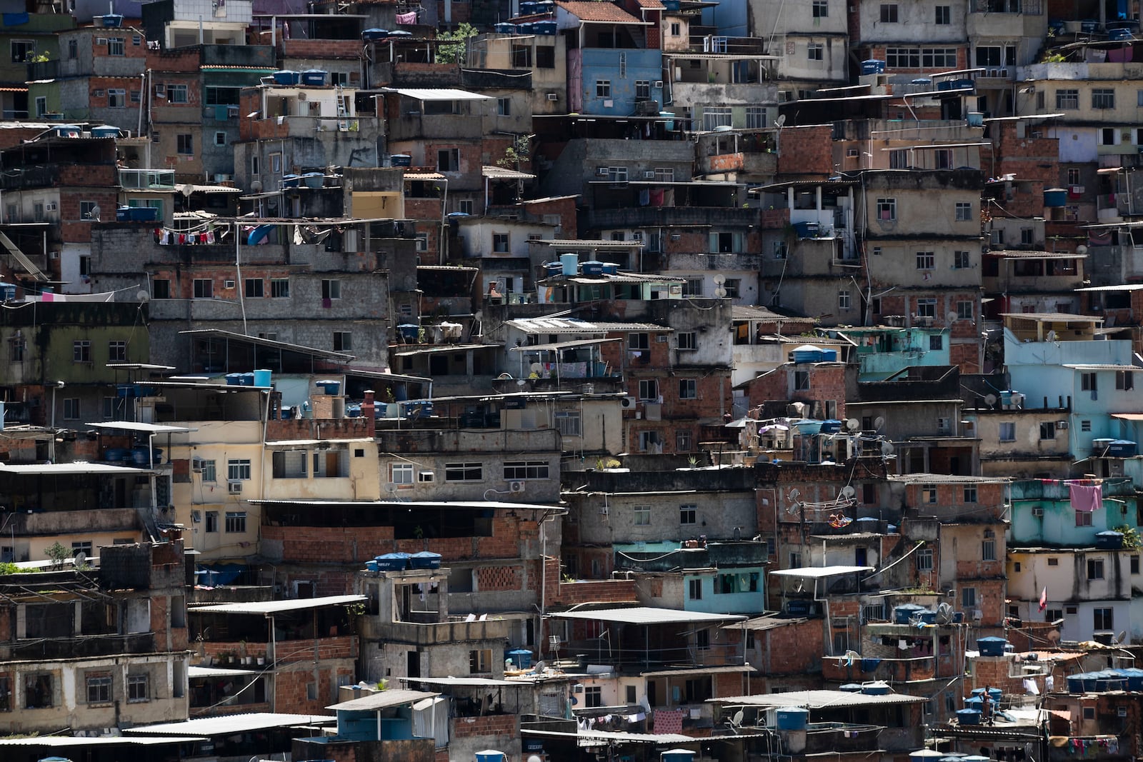 Homes crowd the Rocinha favela in Rio de Janeiro, Wednesday, Nov. 6, 2024. (AP Photo/Bruna Prado)