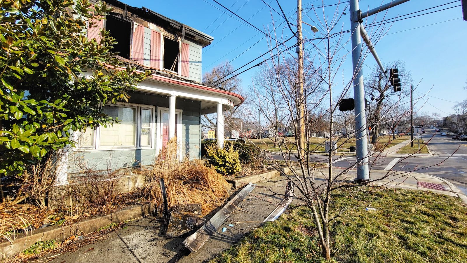 A fire was reported at 6:48 a.m. on Monday, March 8, 2021, for the two-story building at 39 N. D St., which has a vacant commercial space on the first floor, and at least one residence on the upper level. NICK GRAHAM / STAFF