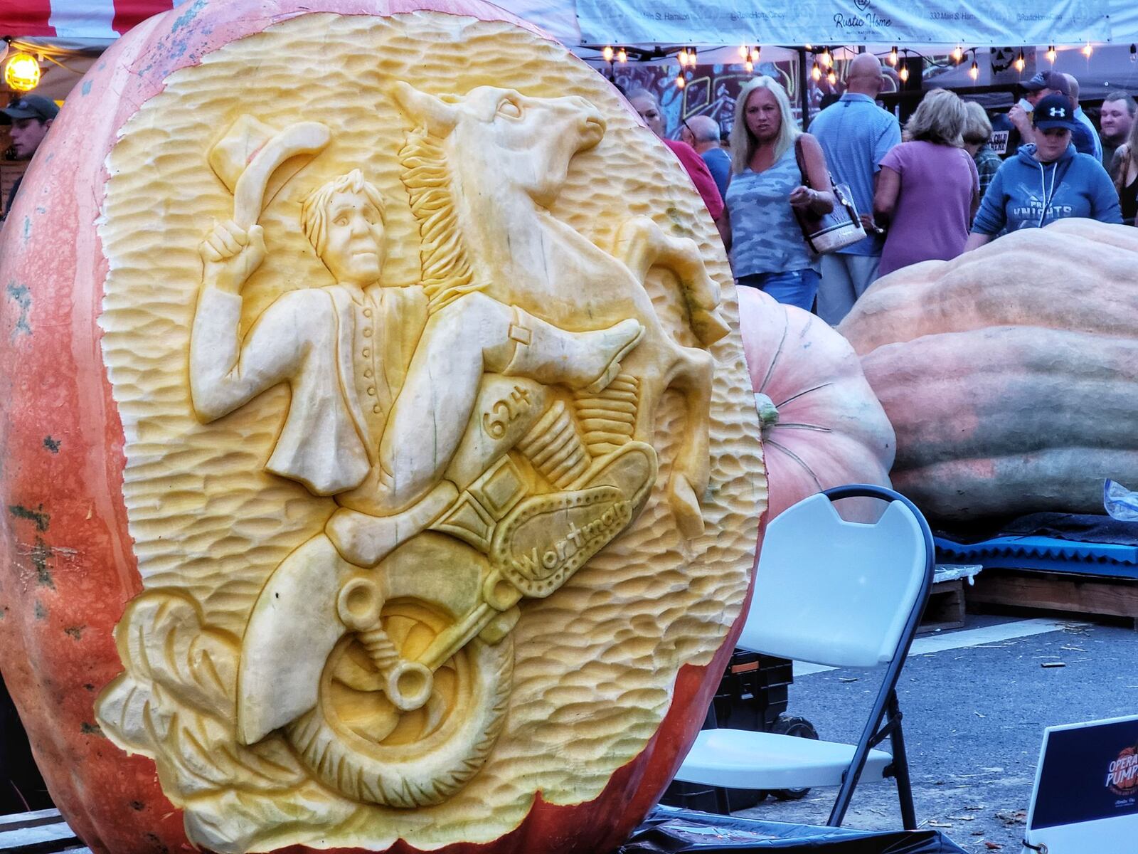 Numerous pumpkins were displayed Saturday during the 10th annual Operation Pumpkin in downtown Hamilton. NICK GRAHAM / STAFF