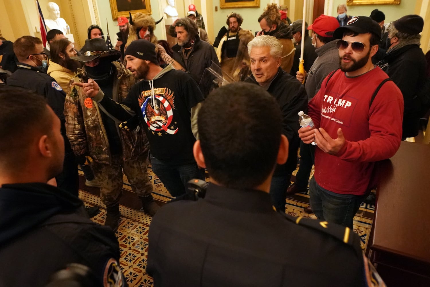 Supporters of President Donald Trump rally outside the Capitol in Washington on Wednesday, Jan. 6, 2020, to protest the presidential election results. (Erin Schaff/The New York Times)