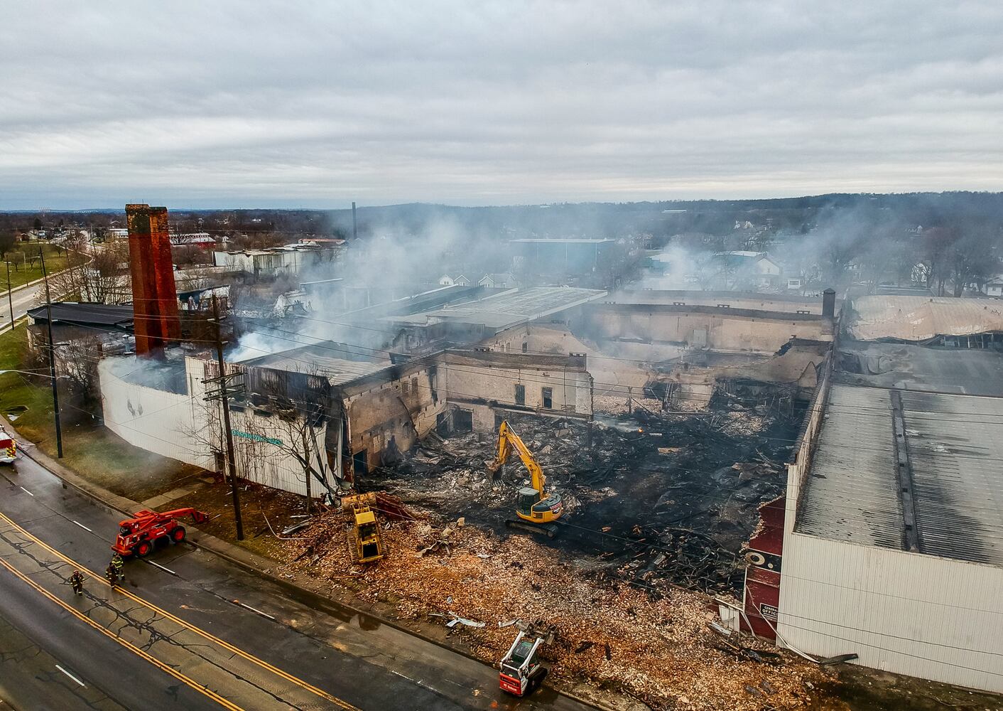 PHOTOS: Aftermath of huge New Year’s Day warehouse fire in Middletown