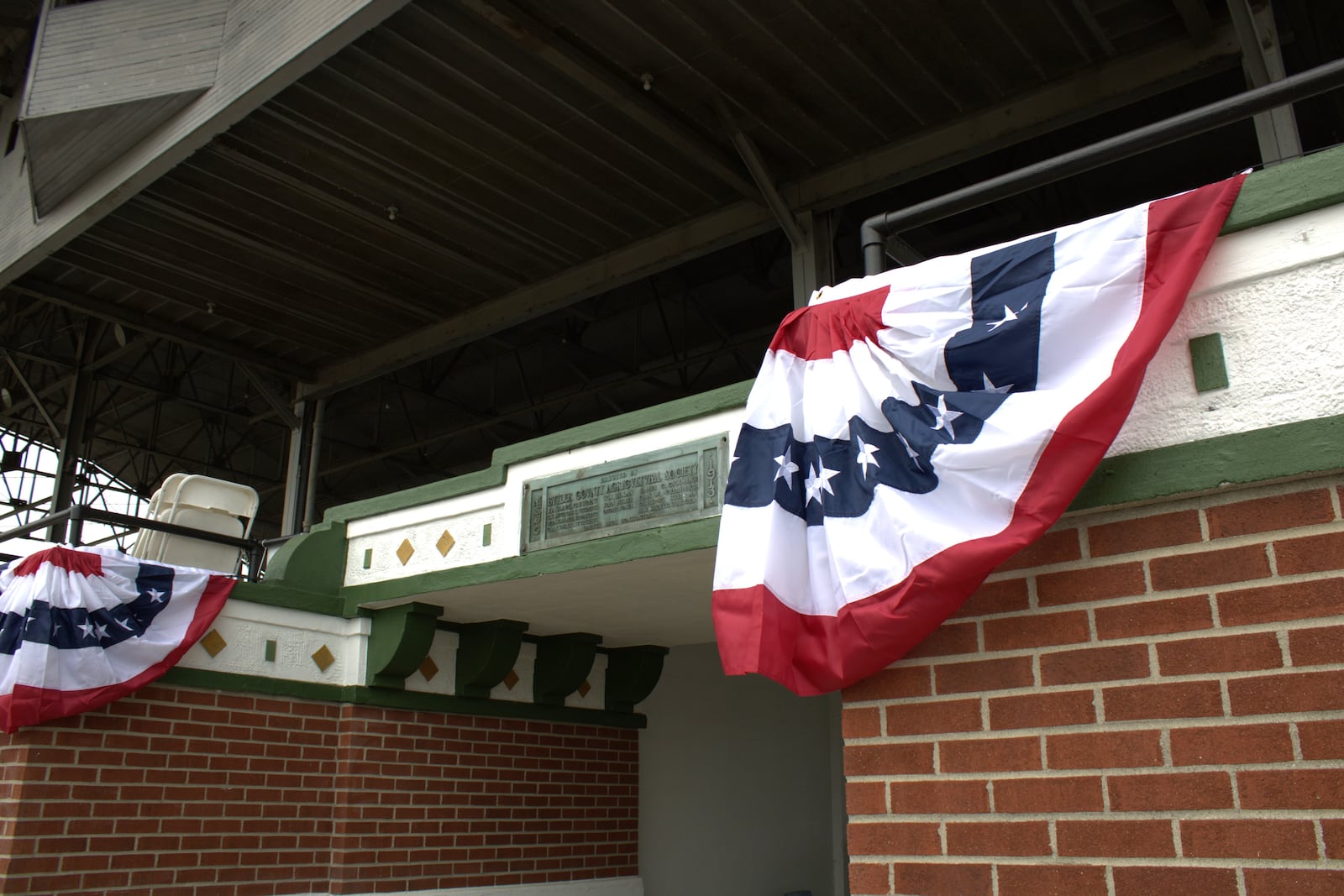 The grandstands at the Butler County Fairgrounds got a $750,000 restoration in the past year. The restoration focused on the structural integrity of the grandstands and cosmetic maintenance. KASEY TURMAN/STAFF