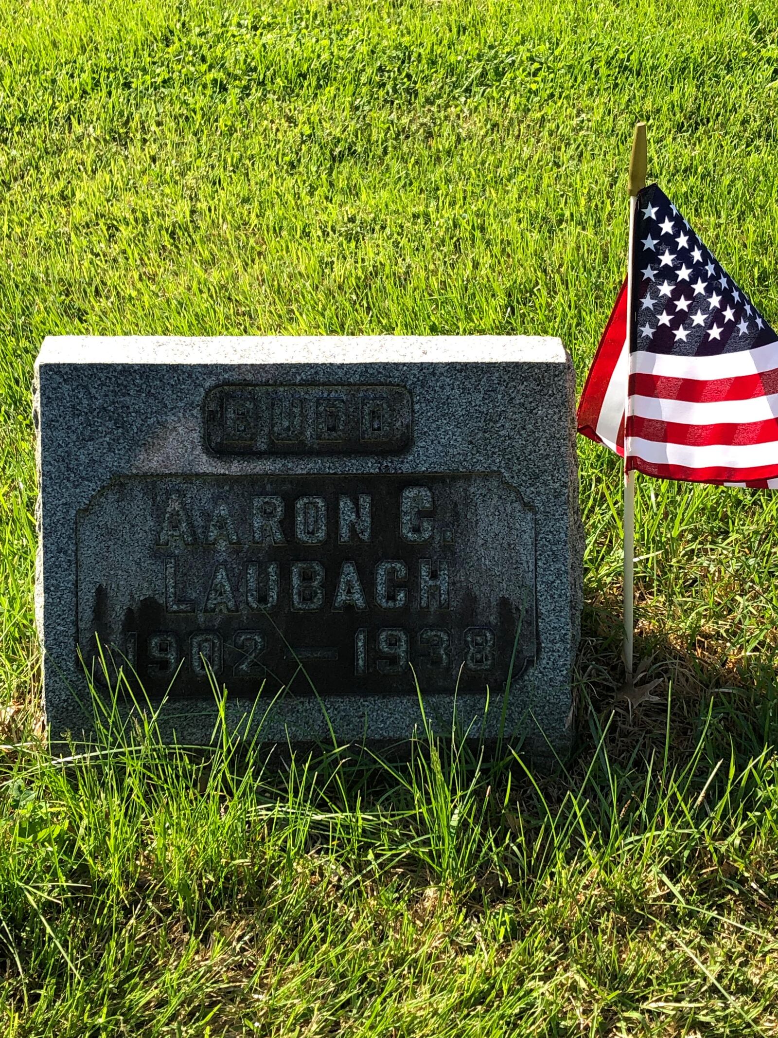 Grave site of Hamilton Officer Aaron Laubach at Greenwood Cemetery. He was killed in the line of duty on this date in 1938. HAMILTON POLICE DEPARTMENT.