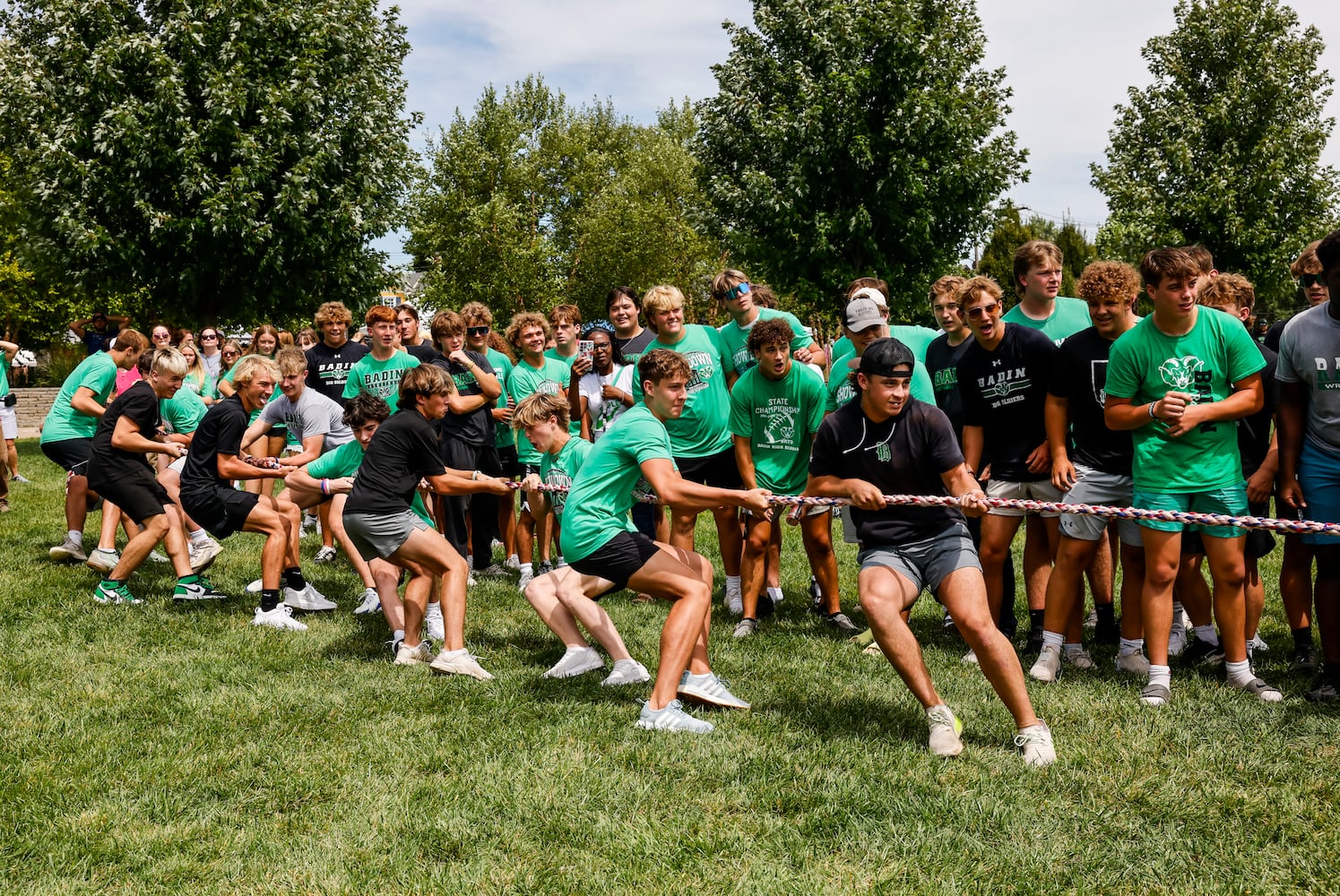 081223 hamilton badin pep rally