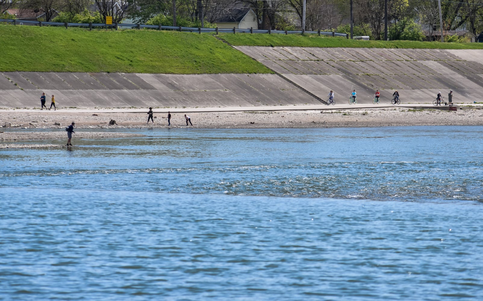 People enjoy the Spring weather in Hamilton