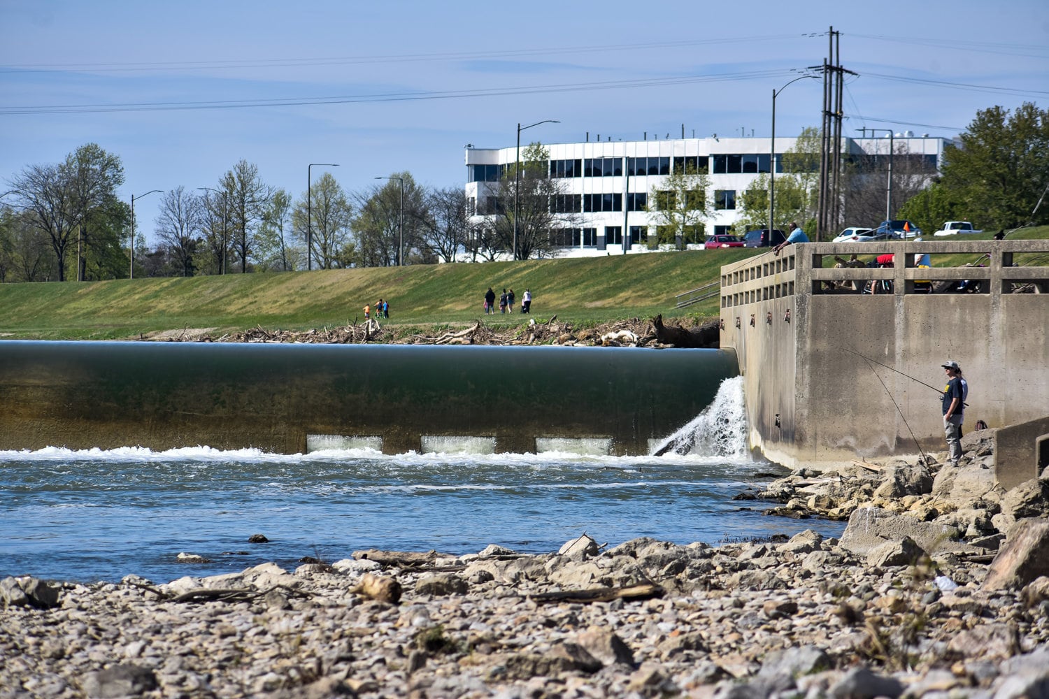 People enjoy the Spring weather in Hamilton