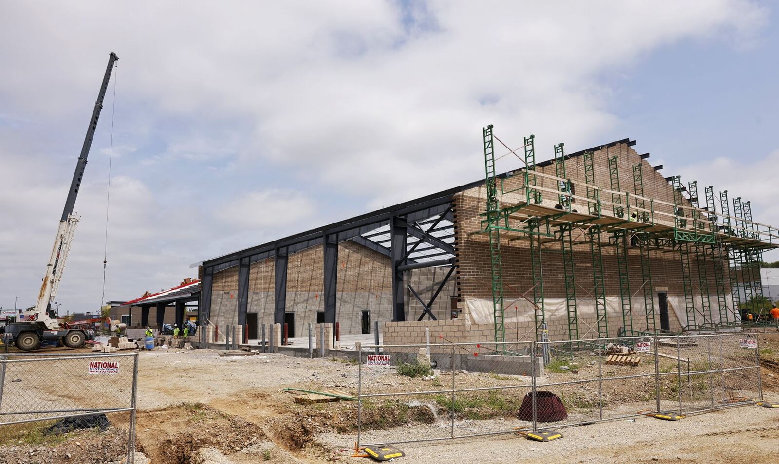 Construction continues on Hamilton's newest fire station Wednesday, July 31, 2024 on Ohio 4 in Hamilton. NICK GRAHAM/STAFF