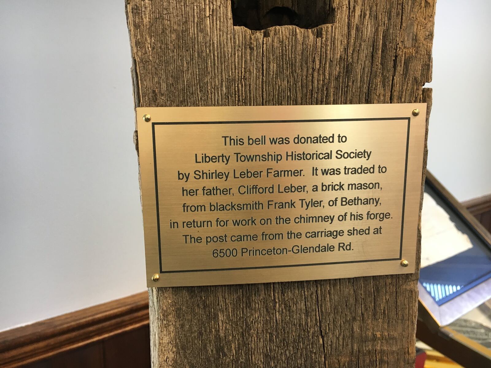 The Liberty Twp. Historical Society has been collecting artifacts for its “new” museum in the old township building on Princeton Road and welcome any new addition to their collection.