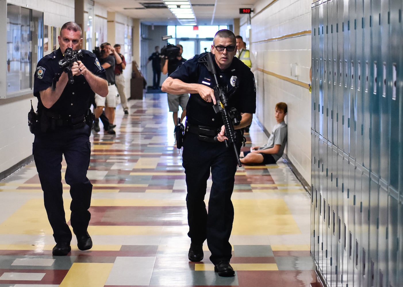 Active shooter training at Ross Middle School