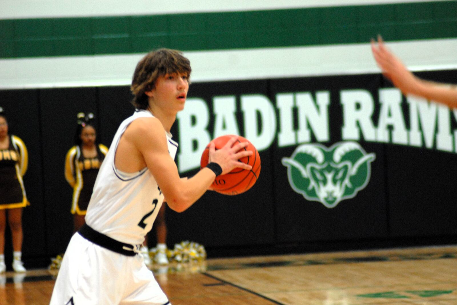 Badin's Carson Lowe (2) looks for a passing lane against Roger Bacon on Saturday. Chris Vogt/CONTRIBUTED