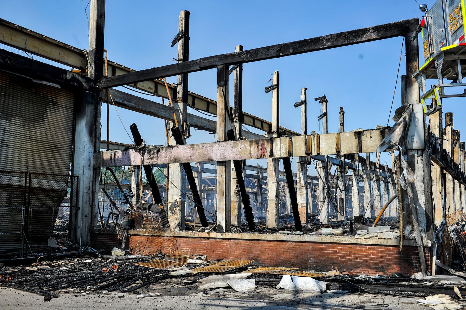 Aftermath of massive warehouse fire in Hamilton