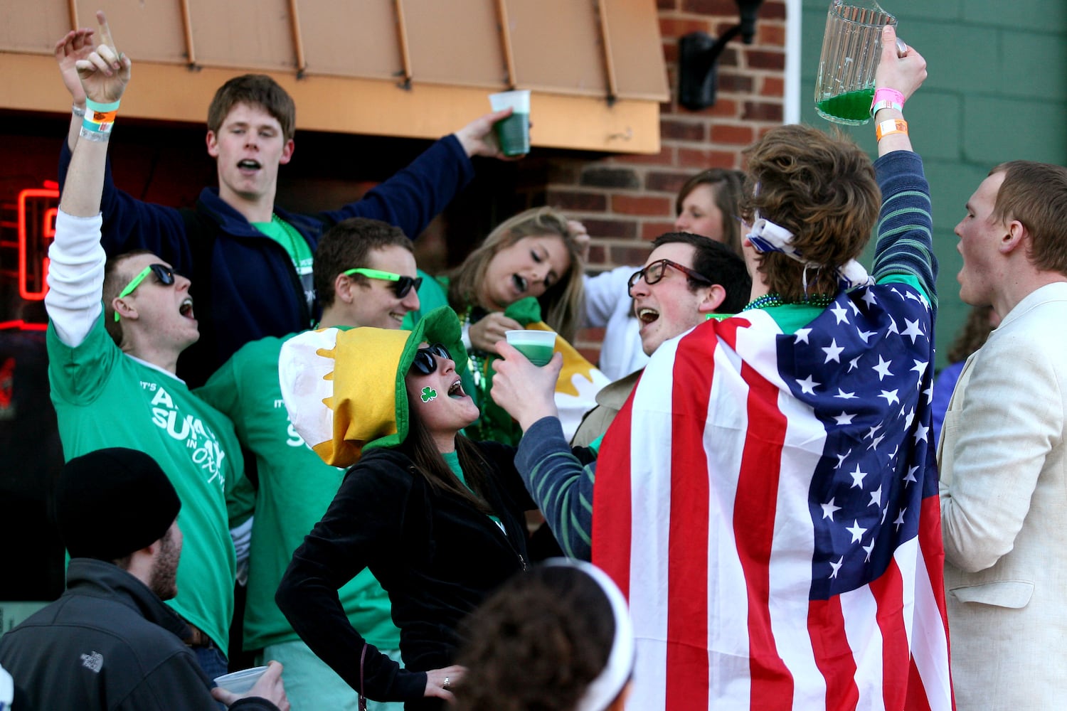 Green Beer Day in Oxford through the years