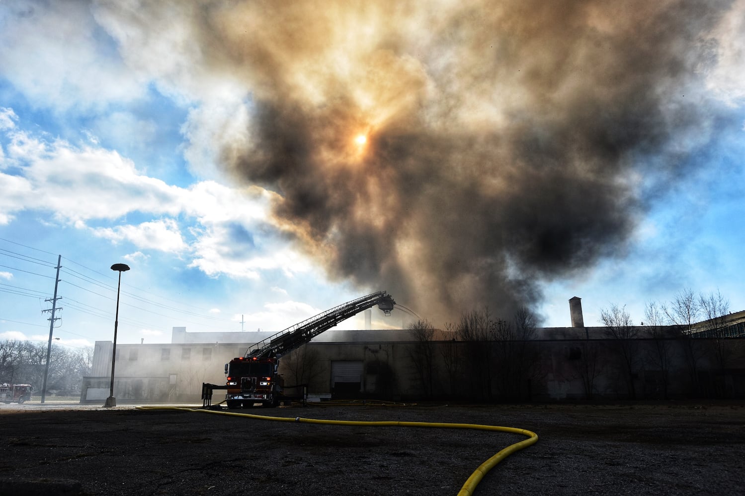 PHOTOS: Large fire at old Middletown Paperboard building on New Year’s Day