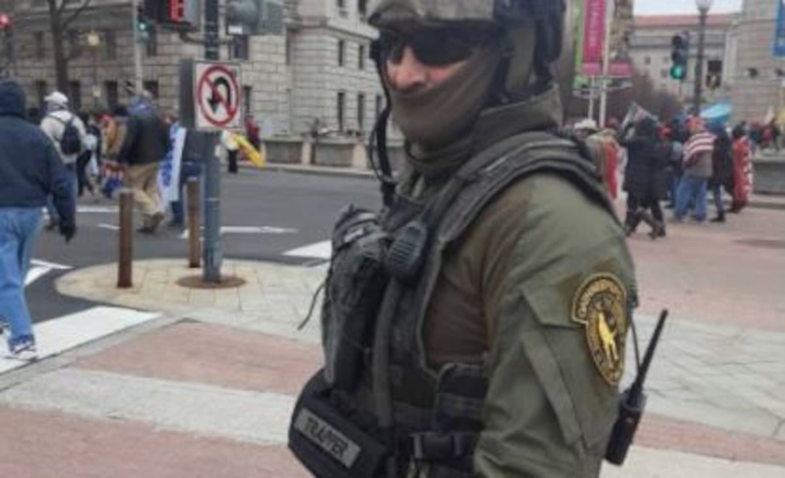 Donovan Crowl of Champaign County is shown Jan. 6, 2021, outside the U.S. Capitol. This image was included in an affidavit filed in U.S. District Court for the District of Columbia as part of a criminal complaint against Crowl for his alleged involvement in the deadly U.S. Capitol riot.