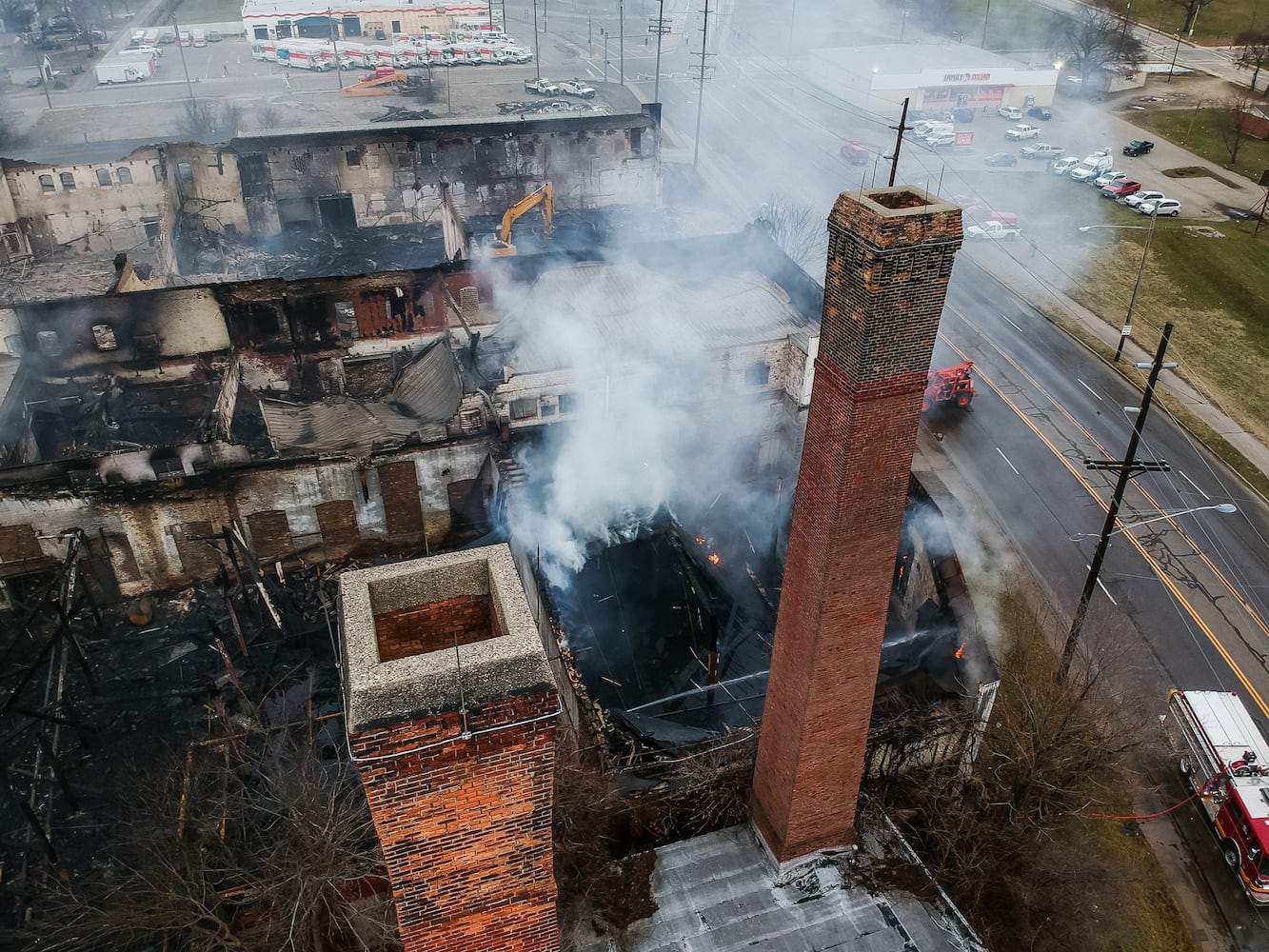 PHOTOS: Aftermath of huge New Year’s Day warehouse fire in Middletown