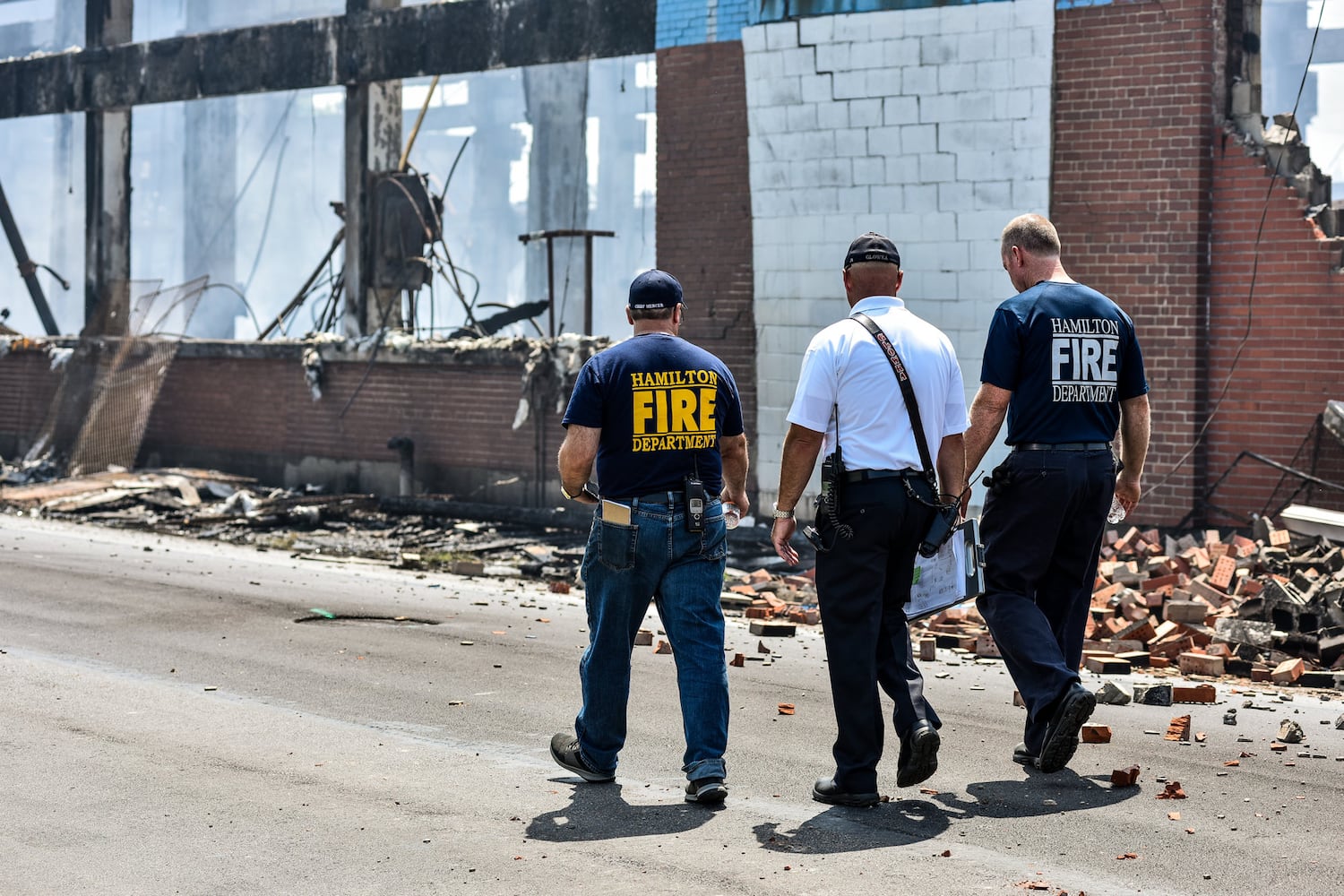 Aftermath of massive warehouse fire in Hamilton